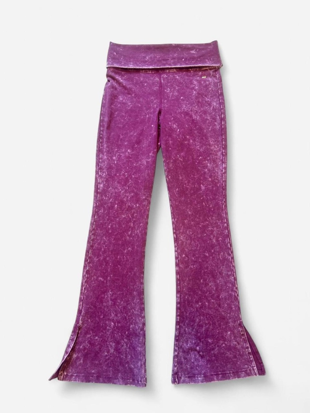 Victoria’s Secret Fold-Over Magenta Flared Yoga Pants